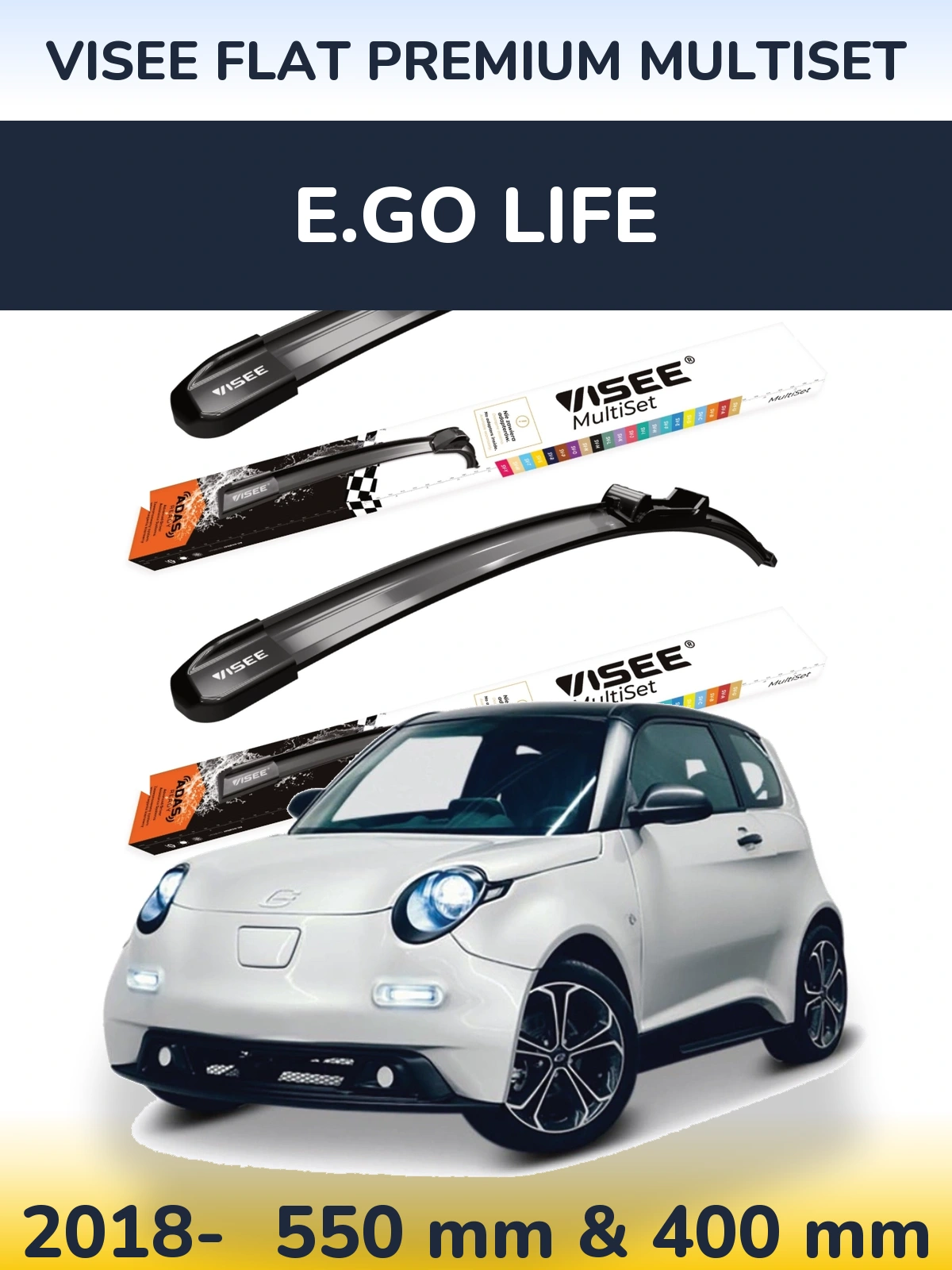 Ștergătoare VISEE FLAT PREMIUM MultiSet pentru E.GO life
