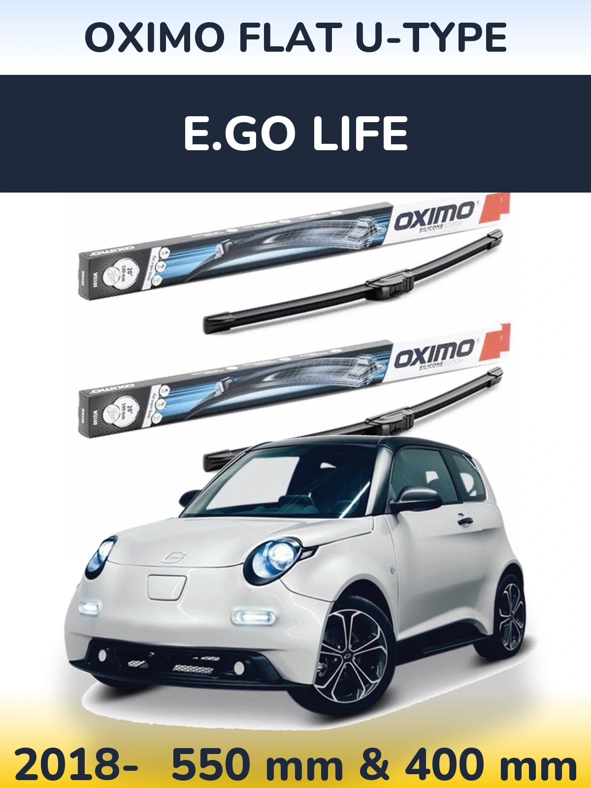Ștergătoare Oximo Flat U-type pentru E.GO life