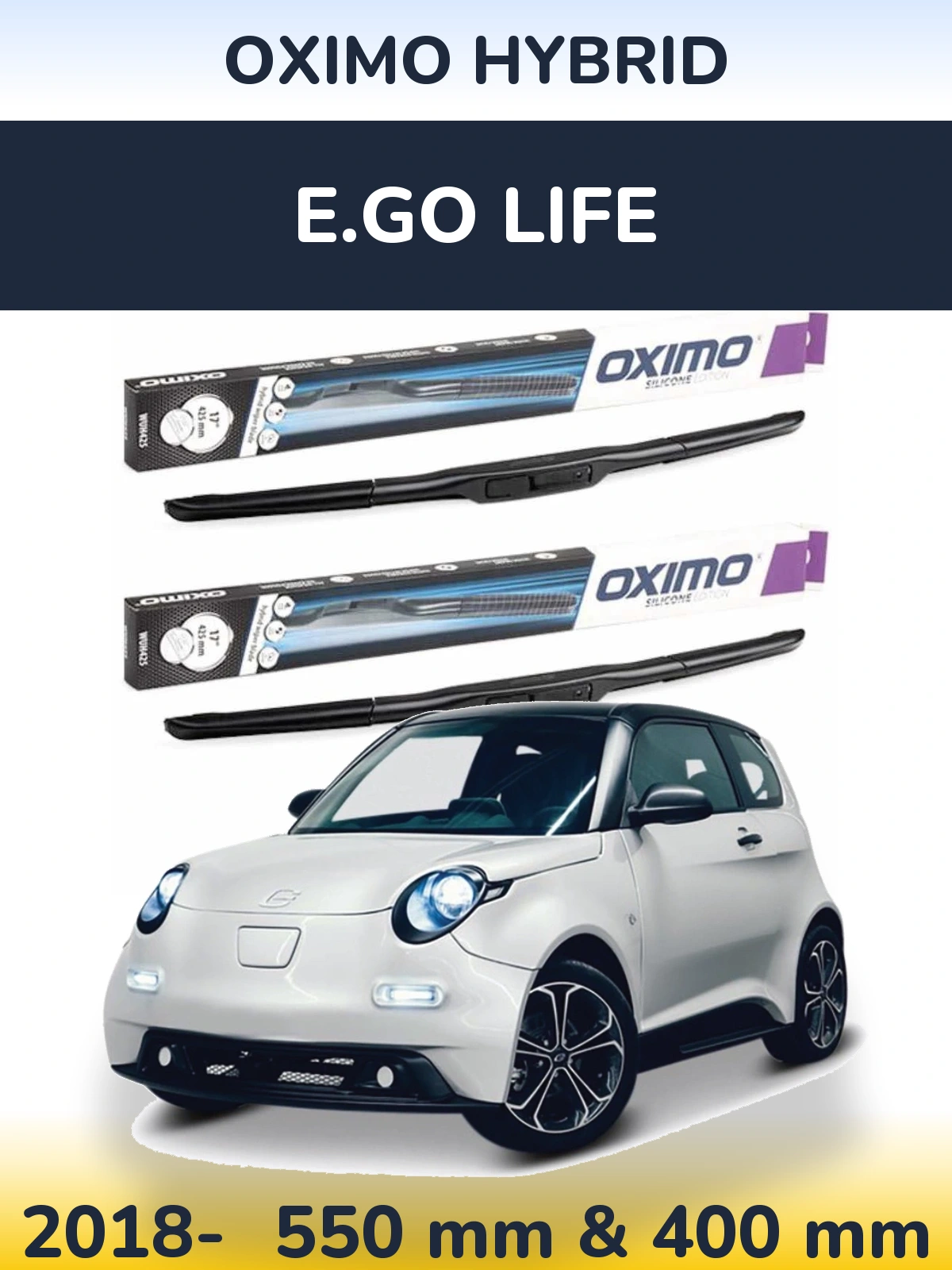 Ștergătoare Oximo Hybrid pentru E.GO life