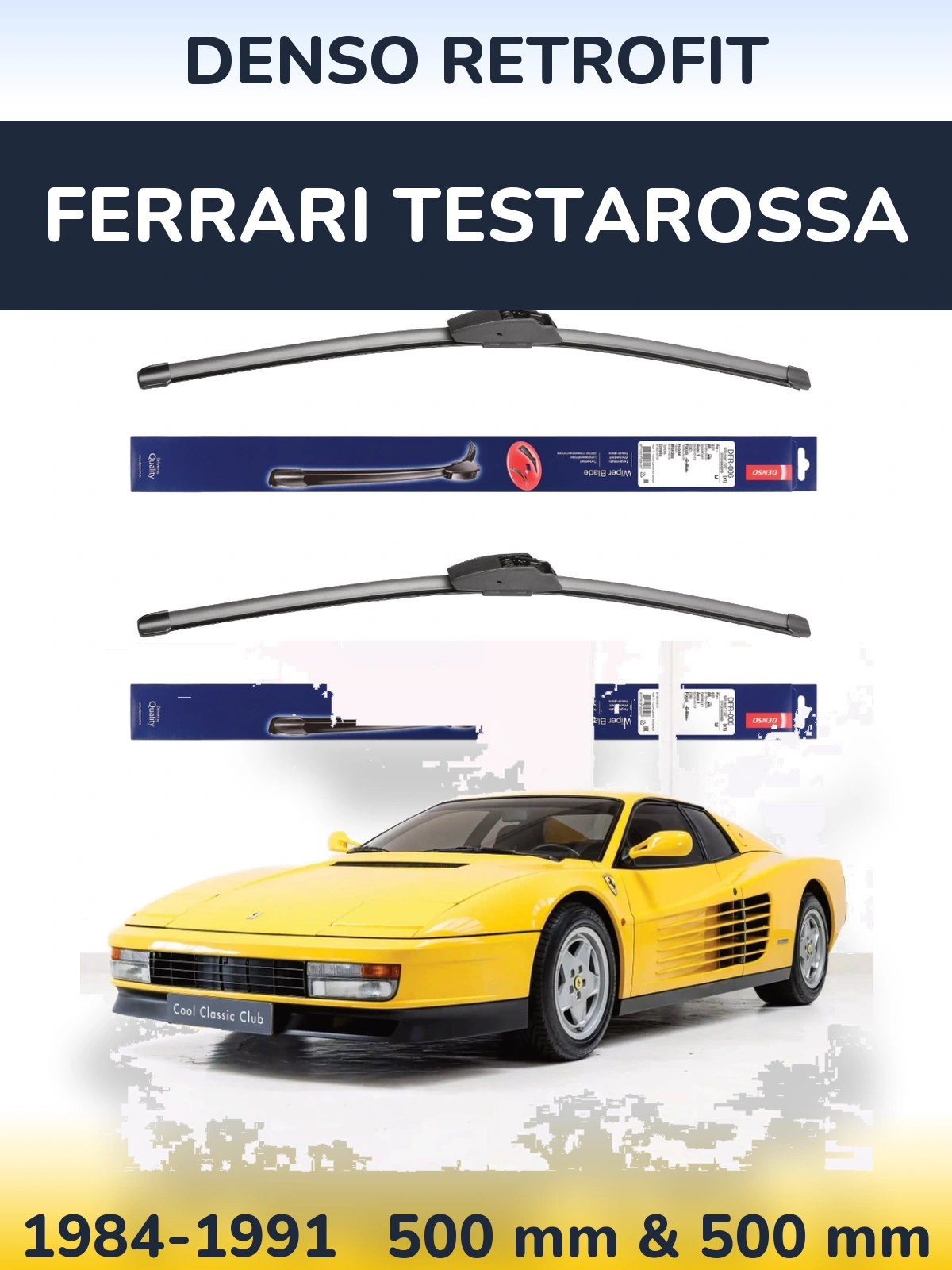 Ștergătoare Denso Retrofit pentru Ferrari Testarossa