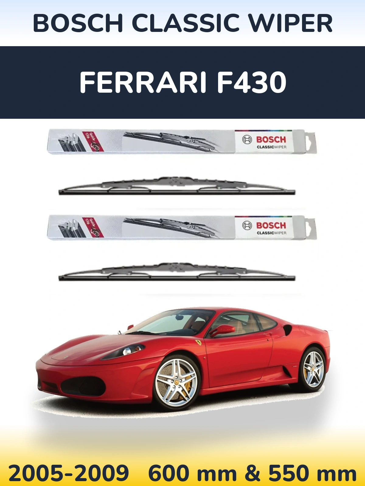 Ștergătoare BOSCH Classic Wiper pentru Ferrari F430