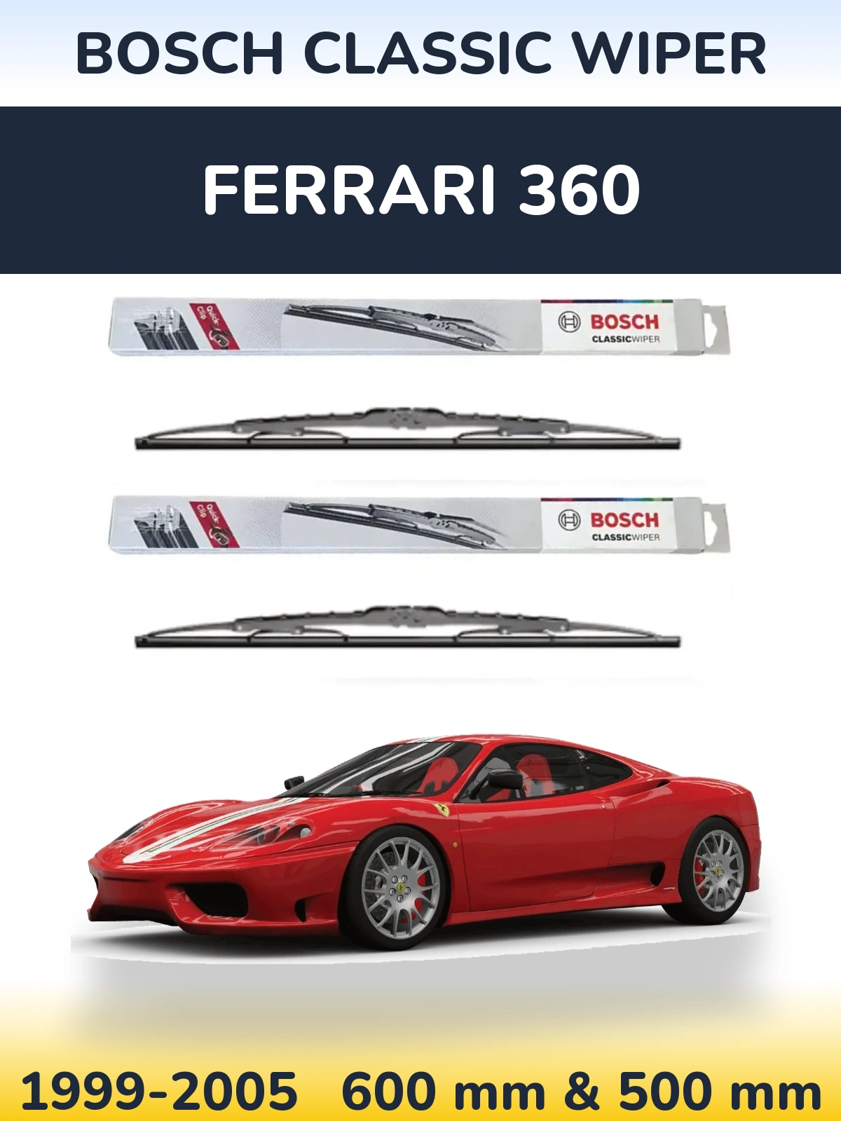 Ștergătoare BOSCH Classic Wiper pentru Ferrari 360