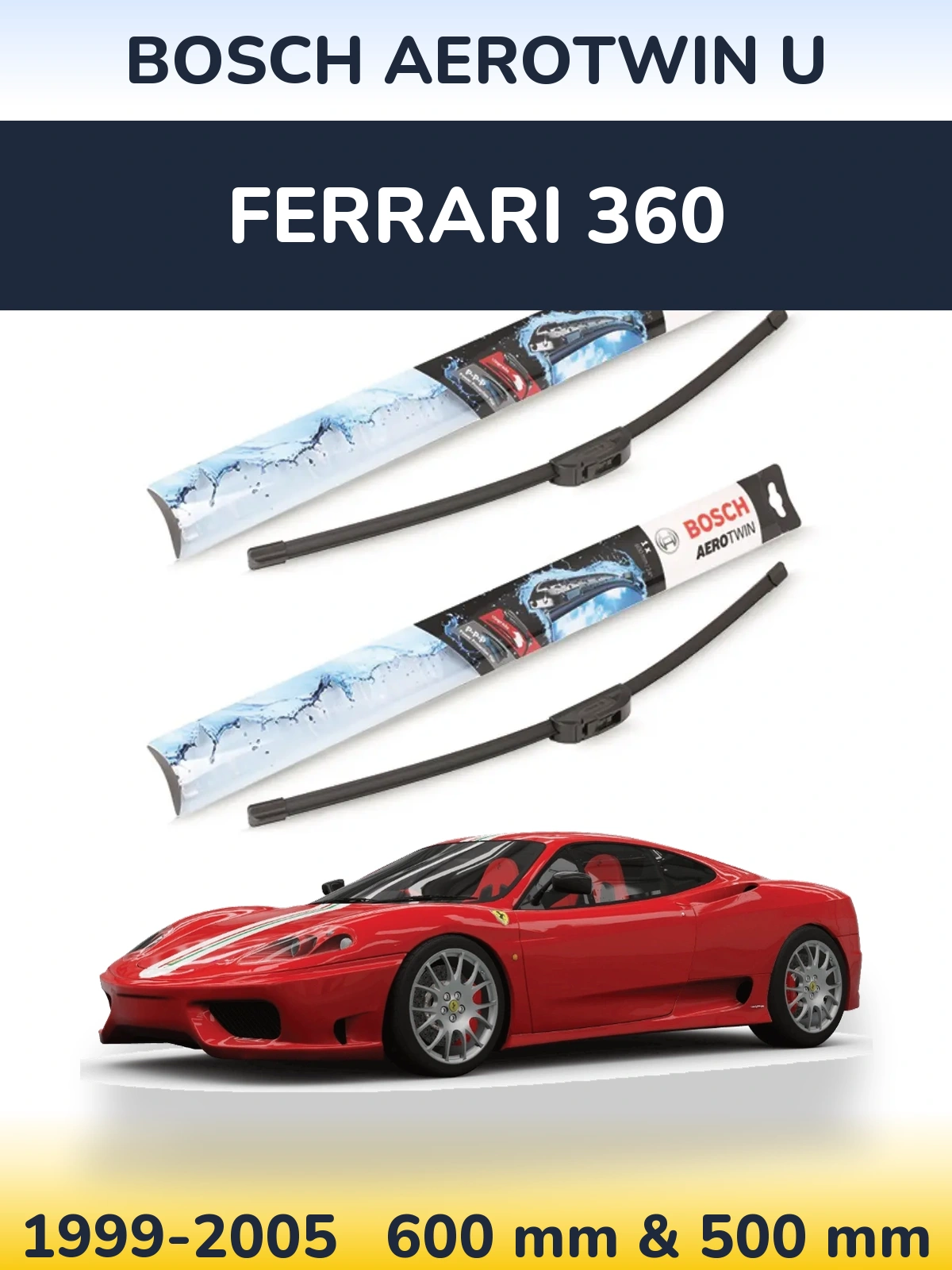Ștergătoare BOSCH AeroTwin U pentru Ferrari 360