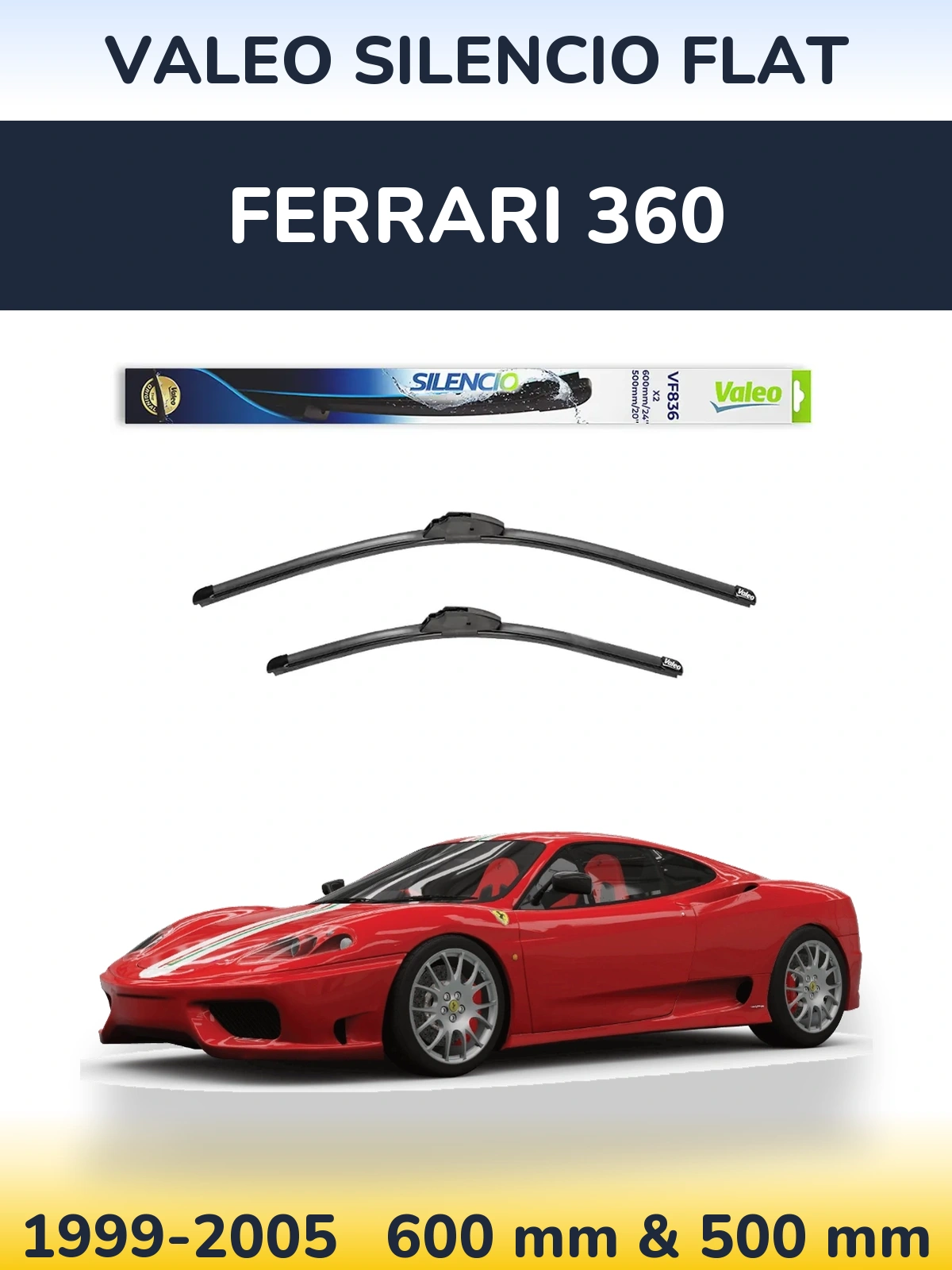 Ștergătoare Valeo Silencio Flat pentru Ferrari 360