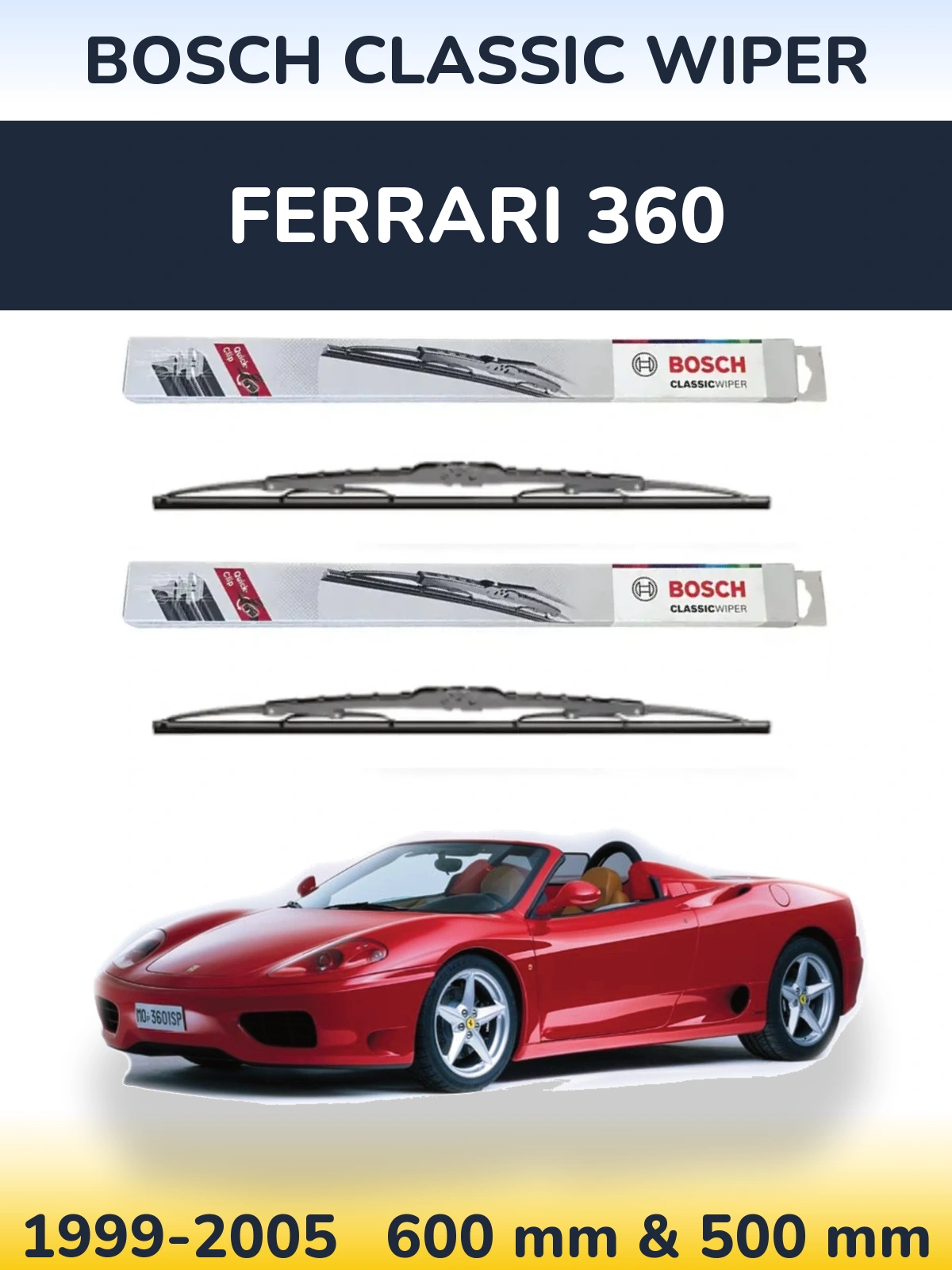 Ștergătoare BOSCH Classic Wiper pentru Ferrari 360