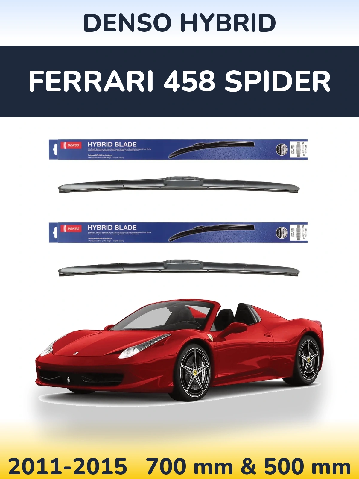 Ștergătoare Denso Hybrid pentru Ferrari 458 Spider