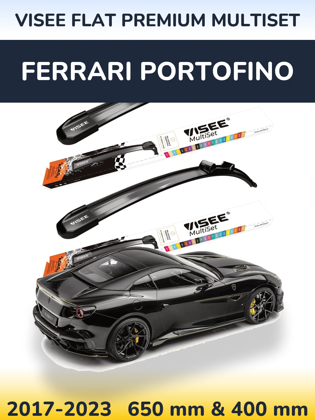 Ștergătoare VISEE FLAT PREMIUM MultiSet pentru Ferrari Portofino