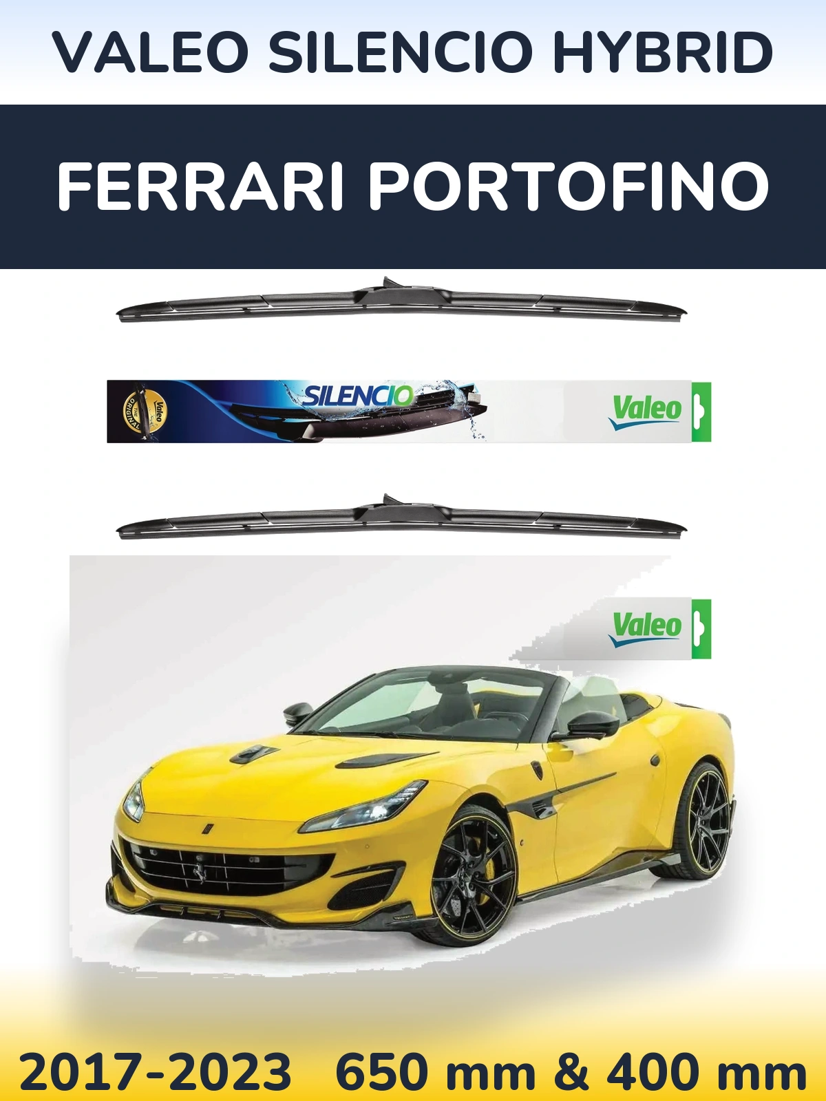 Ștergătoare Valeo Silencio Hybrid pentru Ferrari Portofino
