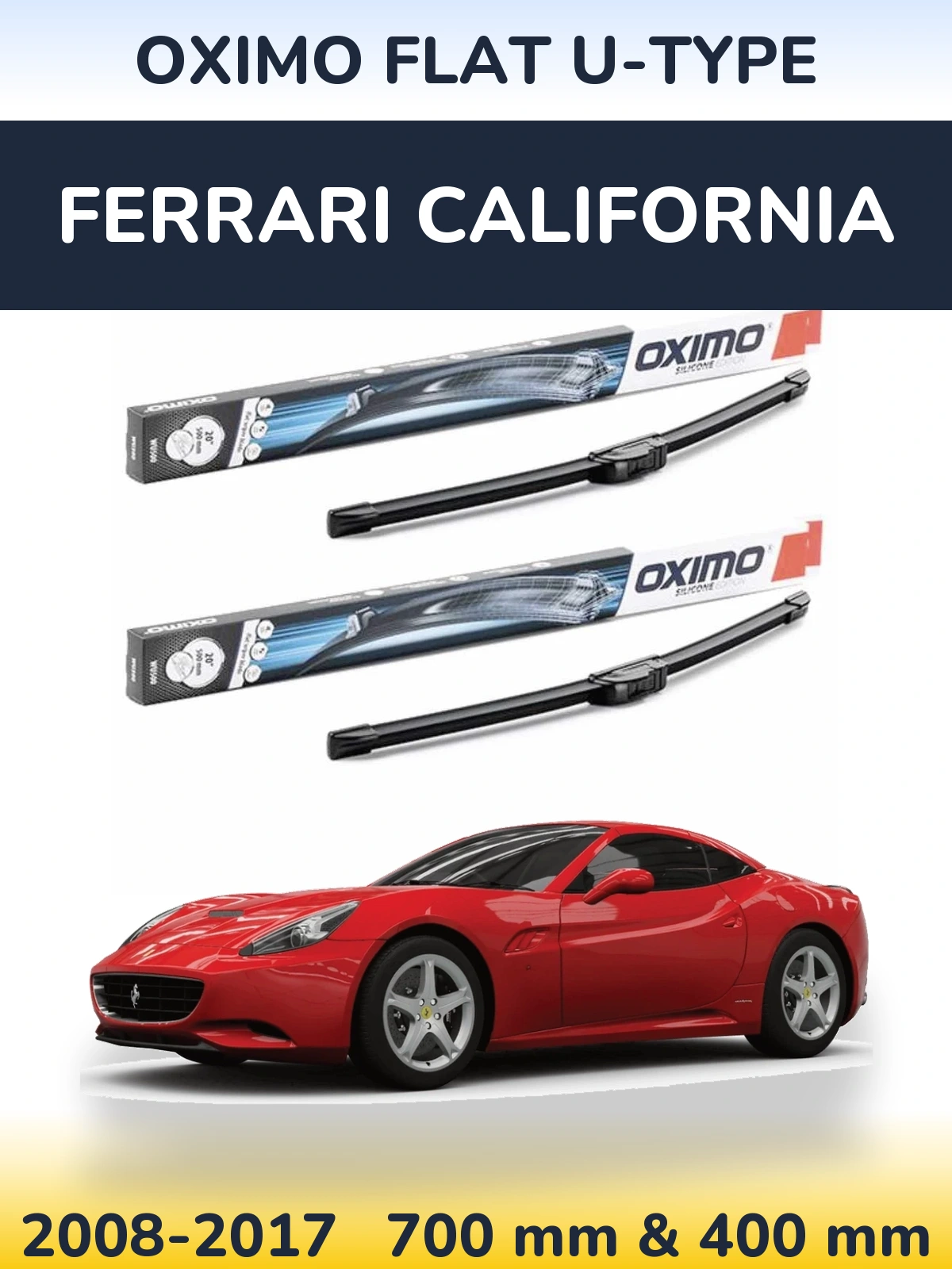 Ștergătoare Oximo Flat U-type pentru Ferrari California