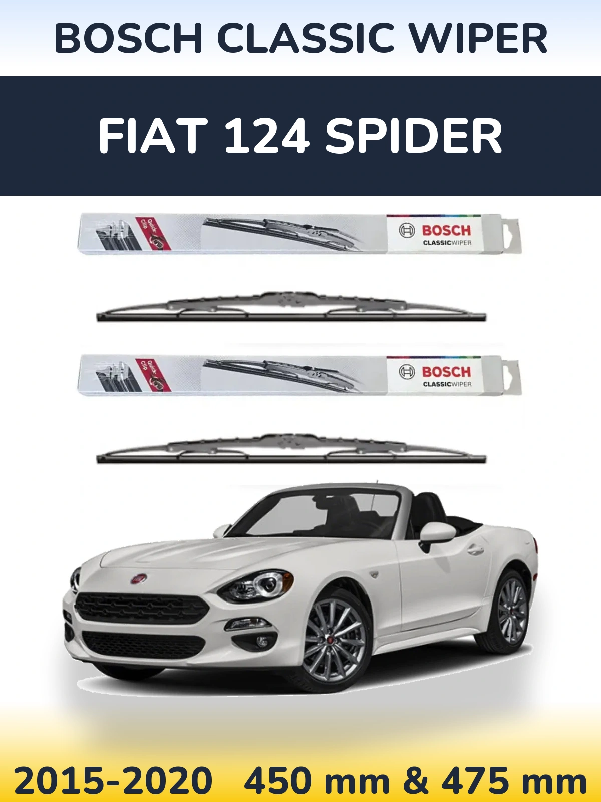 Ștergătoare BOSCH Classic Wiper pentru Fiat 124 Spider