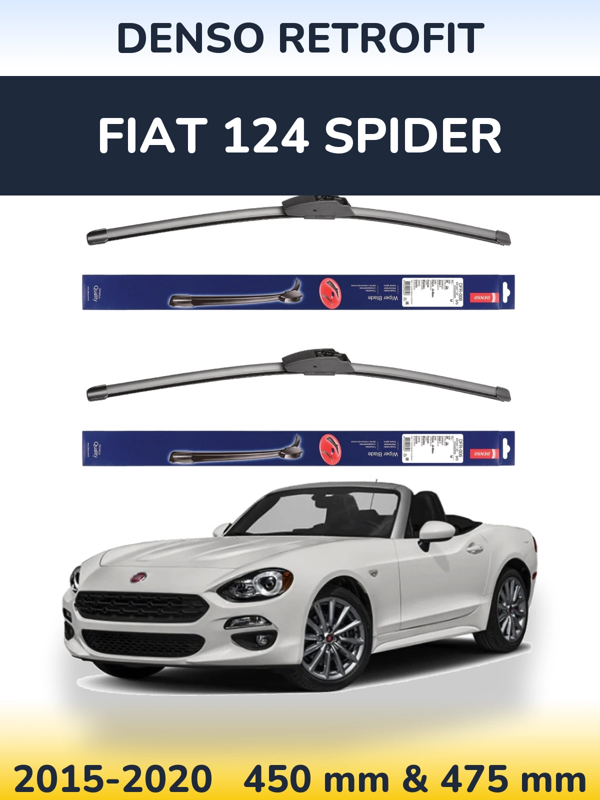 Ștergătoare Denso Retrofit pentru Fiat 124 Spider