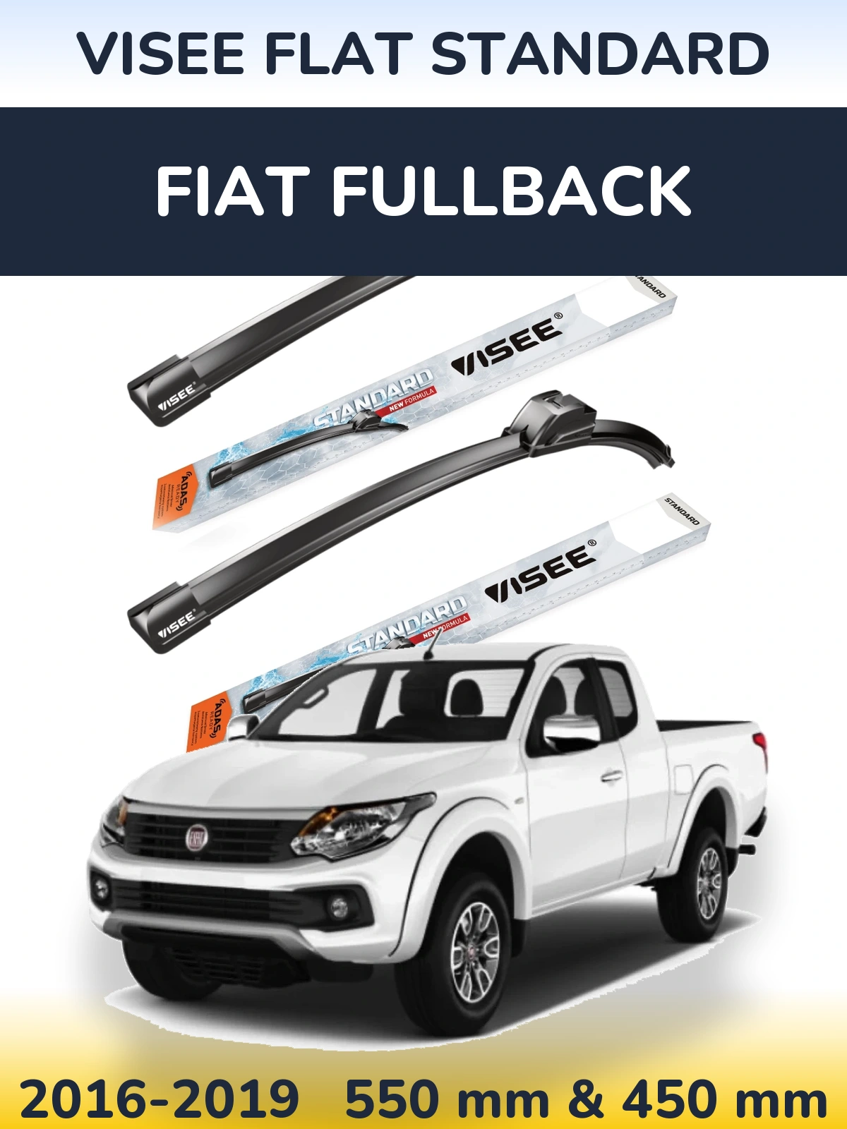 Ștergătoare VISEE FLAT STANDARD pentru Fiat Fullback