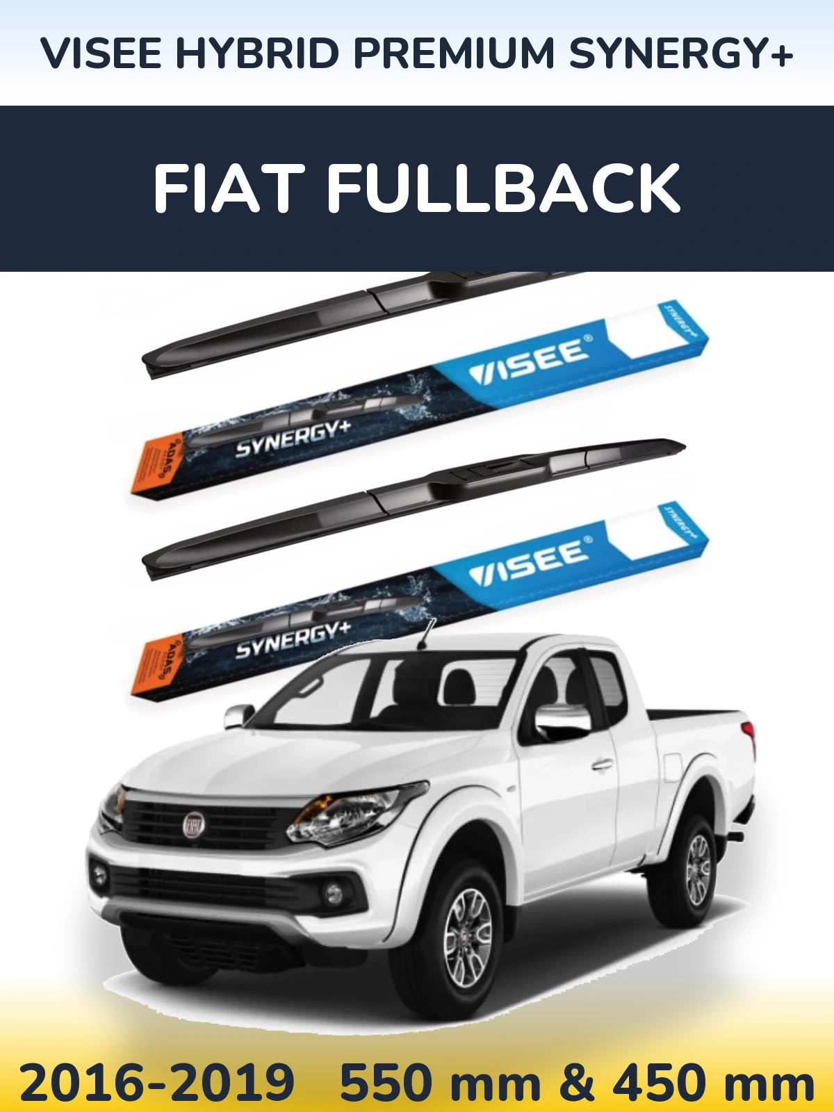 Ștergătoare VISEE HYBRID PREMIUM SYNERGY+ pentru Fiat Fullback