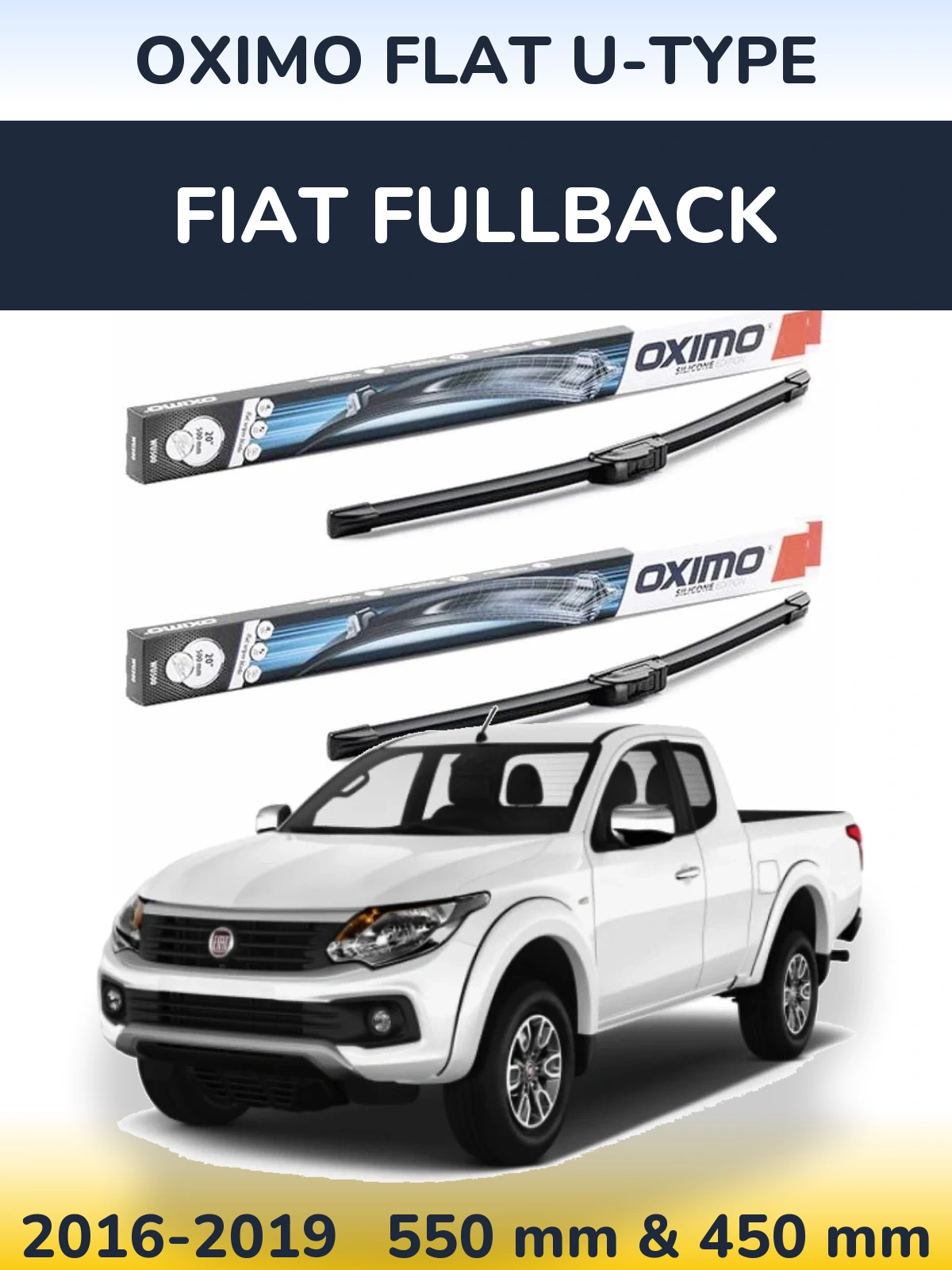Ștergătoare Oximo Flat U-type pentru Fiat Fullback
