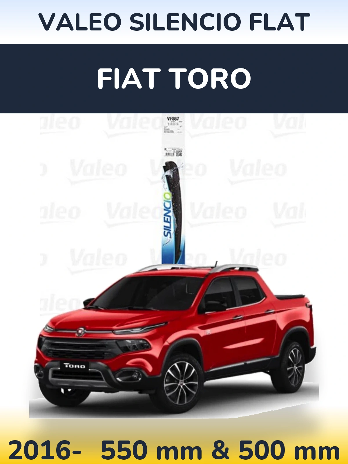 Ștergătoare Valeo Silencio Flat pentru Fiat Toro