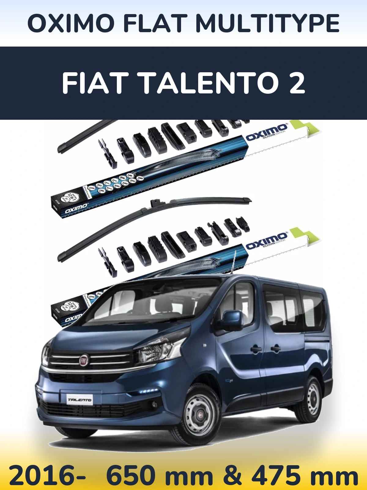 Ștergătoare Oximo Flat MultiTipe pentru Fiat Talento 2