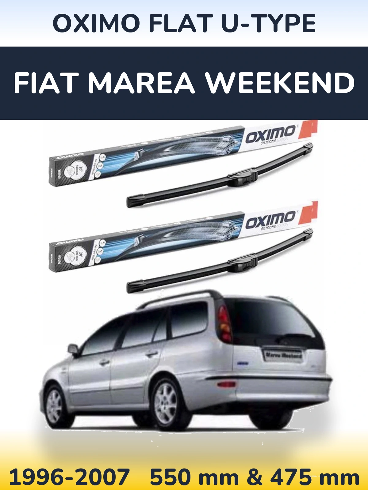 Ștergătoare Oximo Flat U-type pentru Fiat Marea Weekend