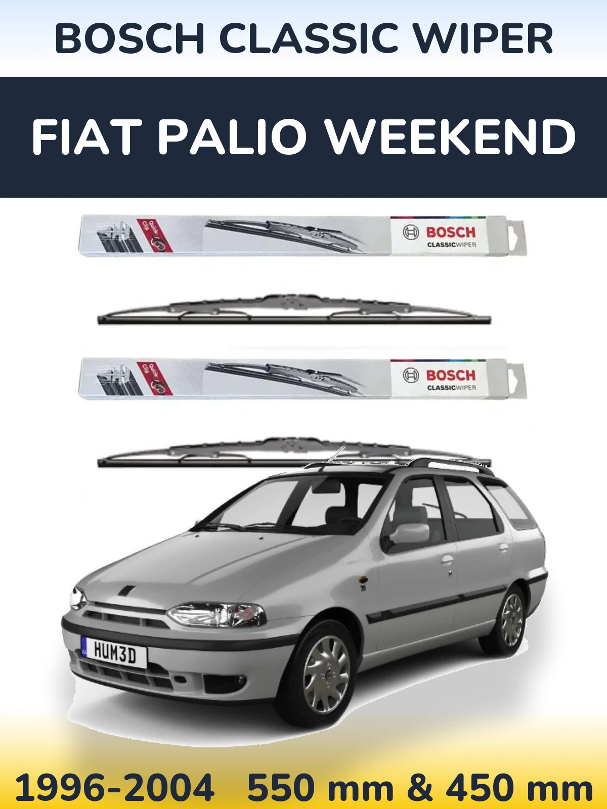 Ștergătoare BOSCH Classic Wiper pentru Fiat Palio Weekend