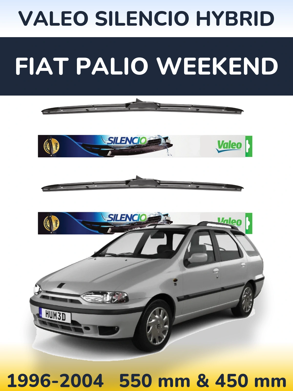 Ștergătoare Valeo Silencio Hybrid pentru Fiat Palio Weekend