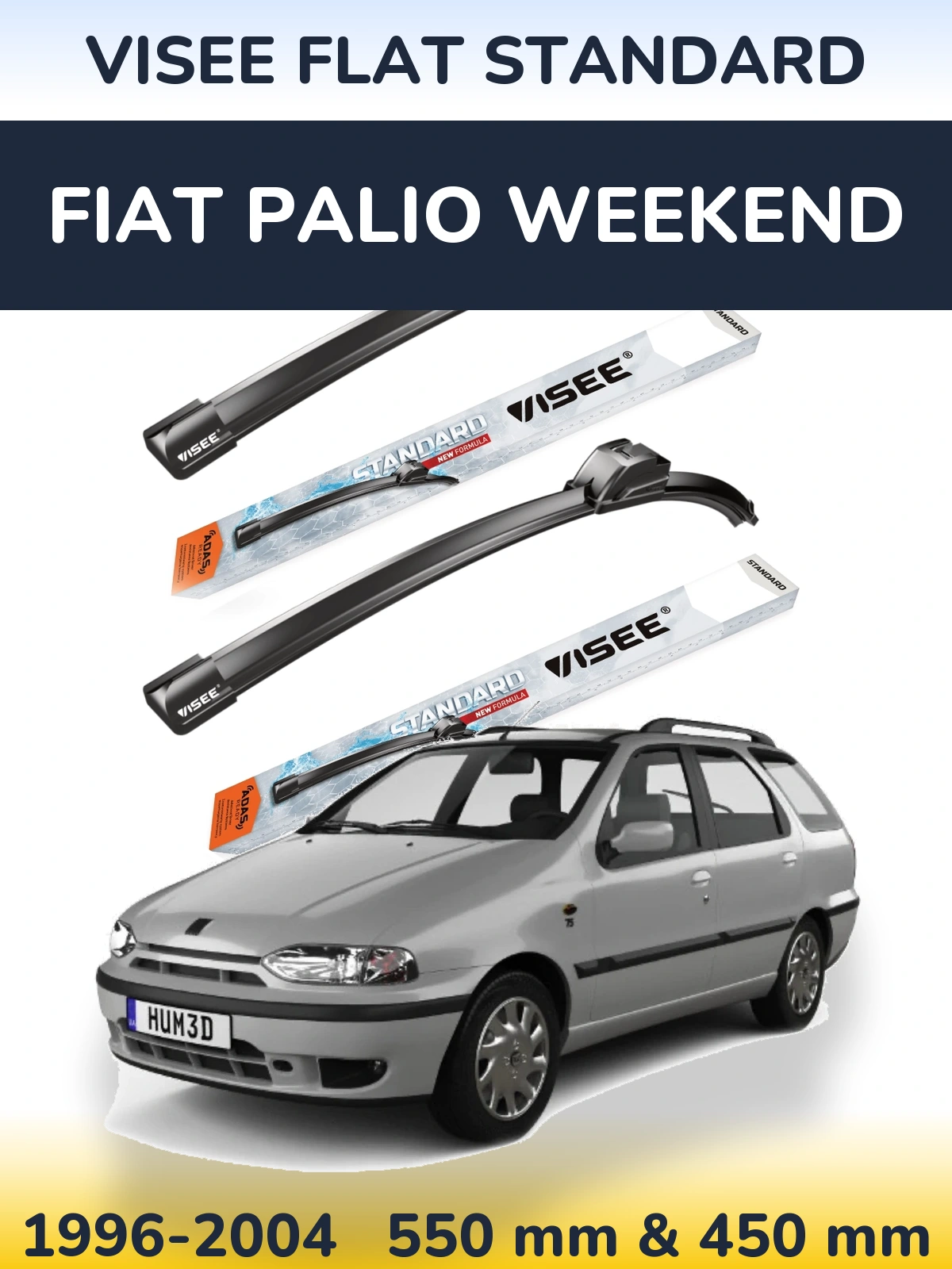 Ștergătoare VISEE FLAT STANDARD pentru Fiat Palio Weekend