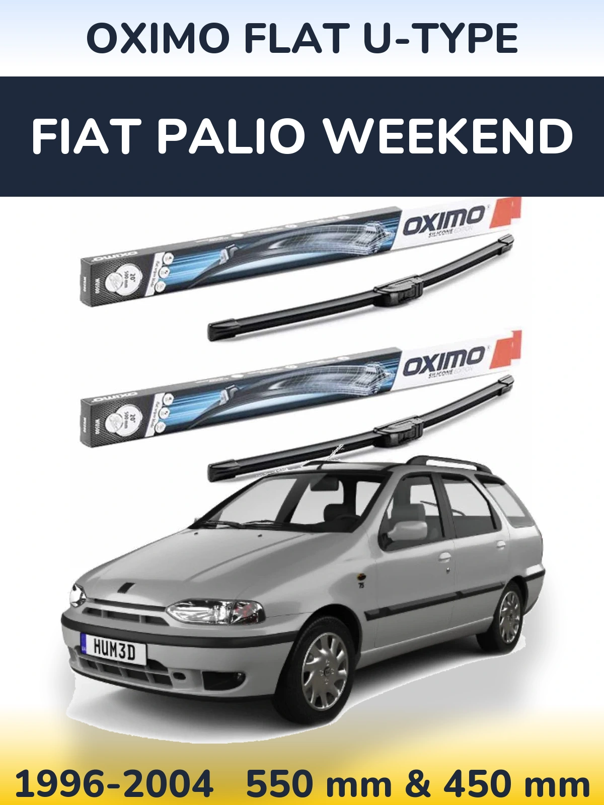 Ștergătoare Oximo Flat U-type pentru Fiat Palio Weekend