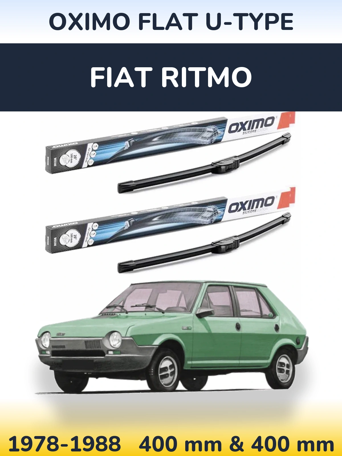 Ștergătoare Oximo Flat U-type pentru Fiat Ritmo
