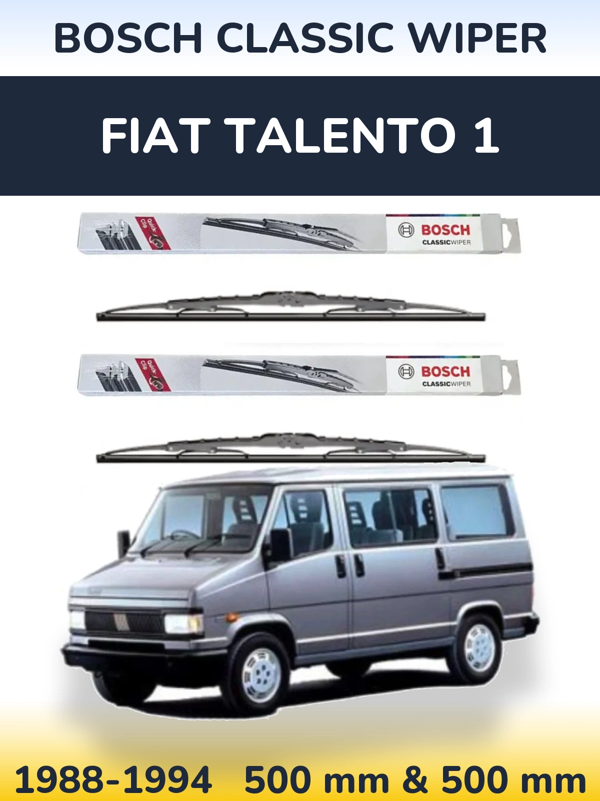 Ștergătoare BOSCH Classic Wiper pentru Fiat Talento 1