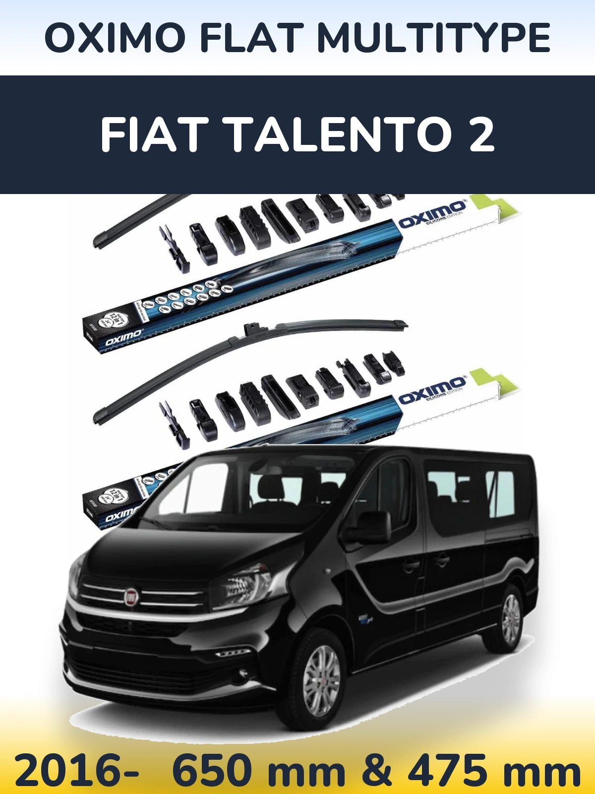 Ștergătoare Oximo Flat MultiTipe pentru Fiat Talento 2