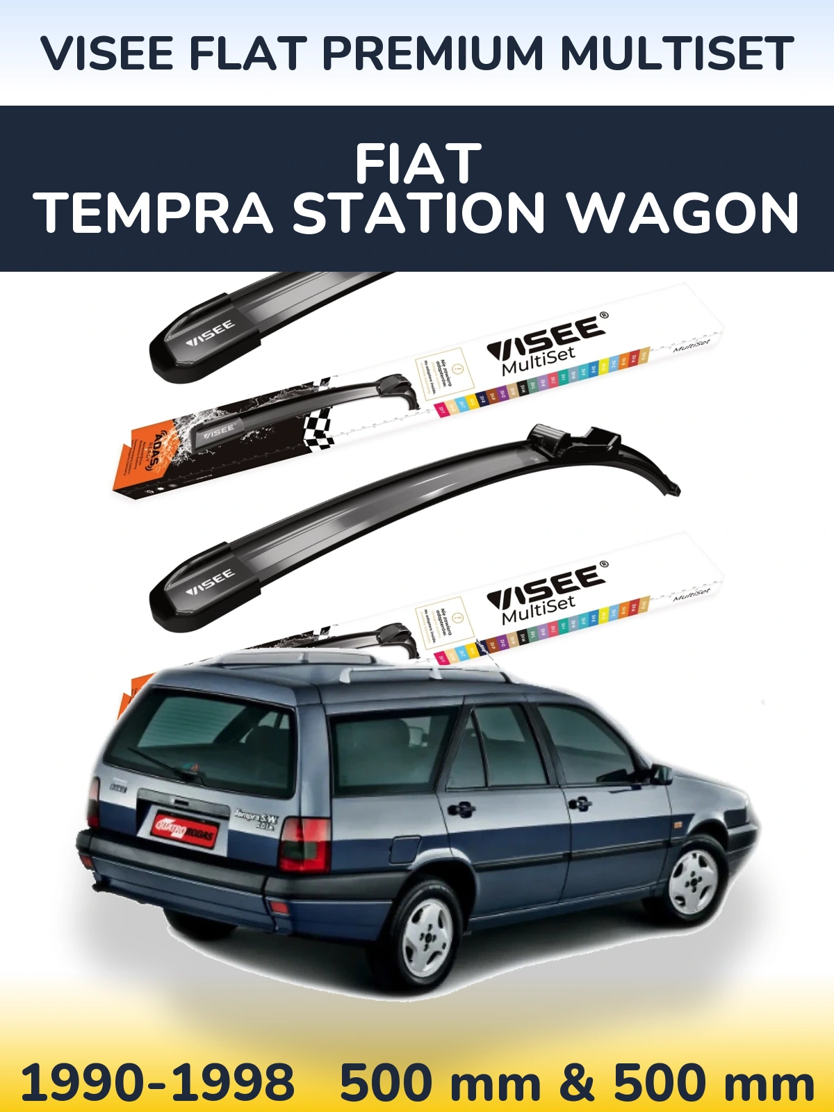 Ștergătoare VISEE FLAT PREMIUM MultiSet pentru Fiat Tempra Station Wagon
