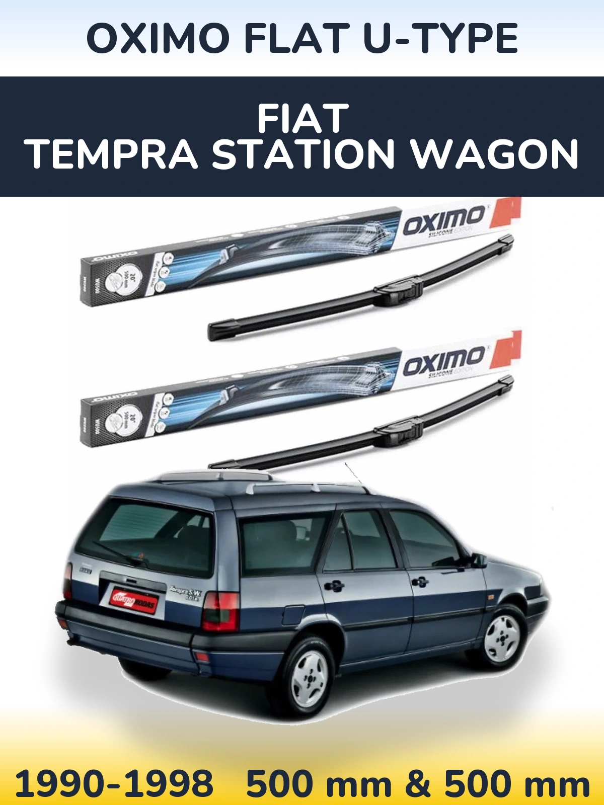 Ștergătoare Oximo Flat U-type pentru Fiat Tempra Station Wagon