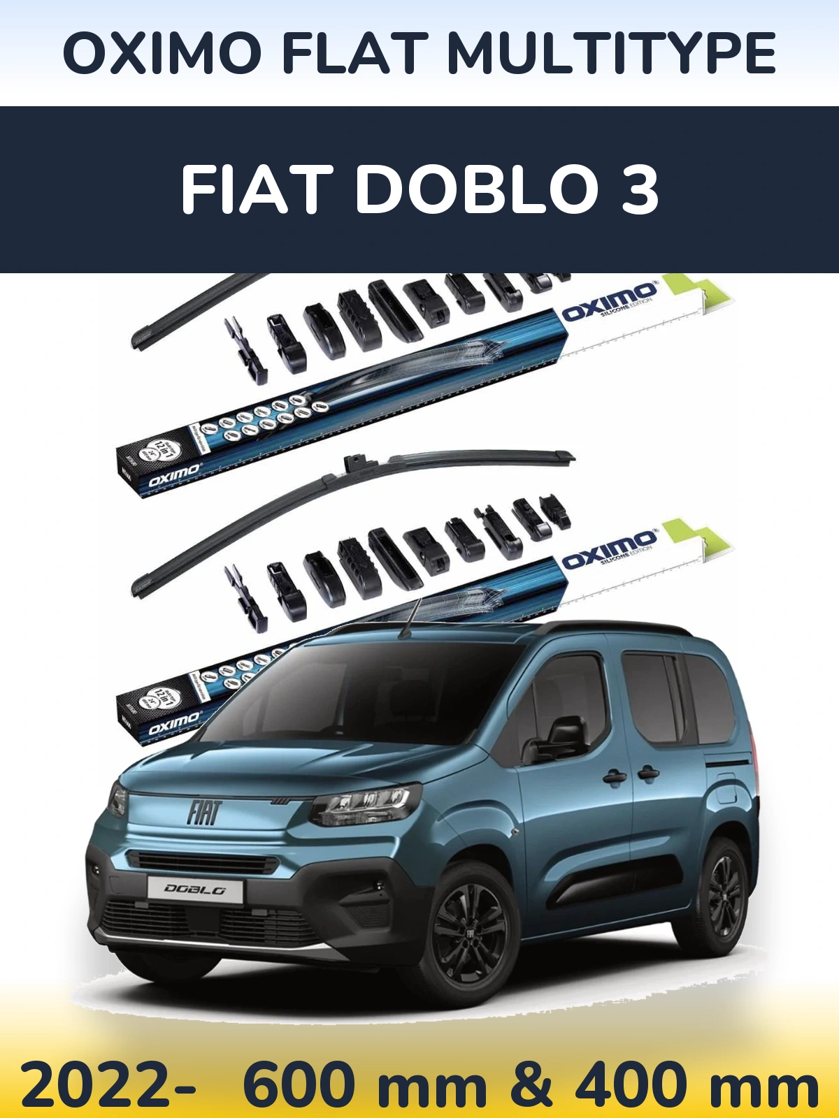 Ștergătoare Oximo Flat MultiTipe pentru Fiat Doblo 3