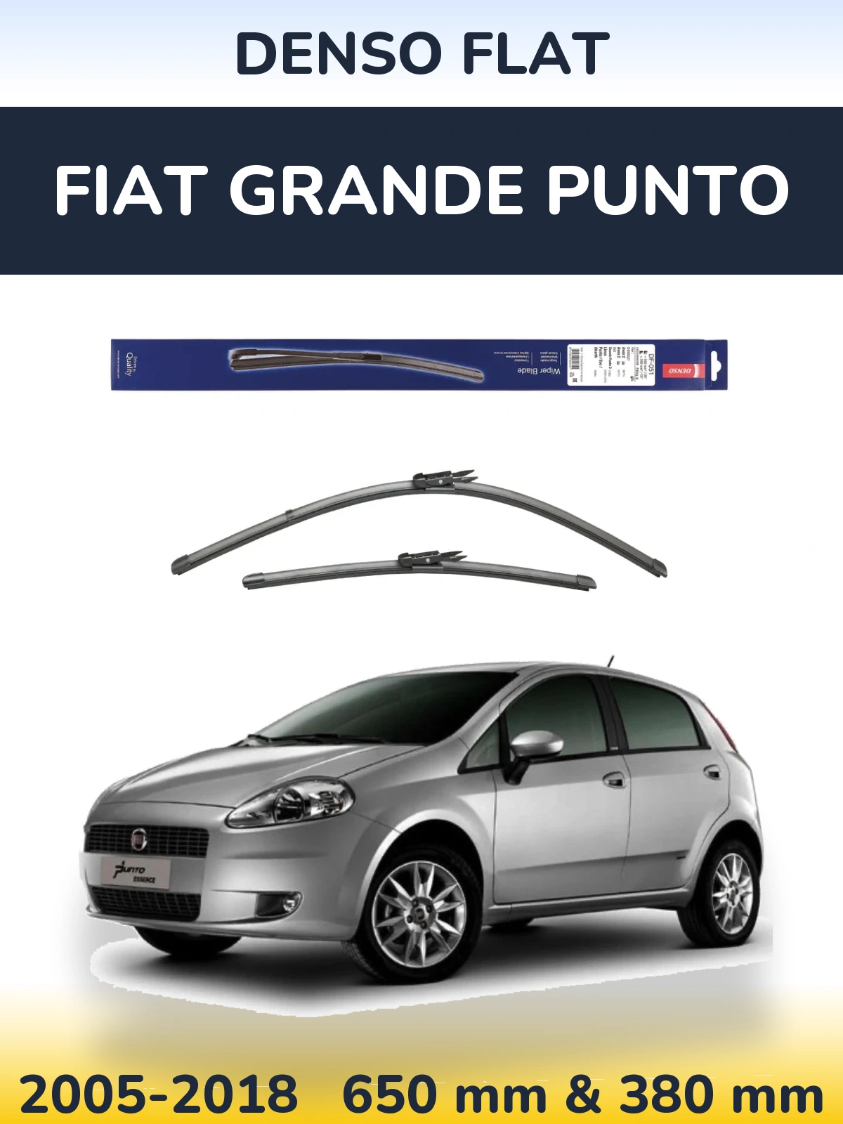 Ștergătoare Denso Flat pentru Fiat Grande Punto