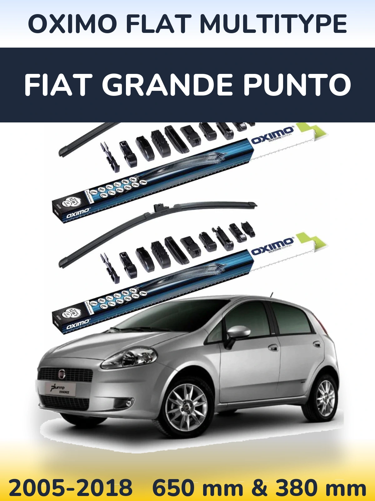 Ștergătoare Oximo Flat MultiTipe pentru Fiat Grande Punto