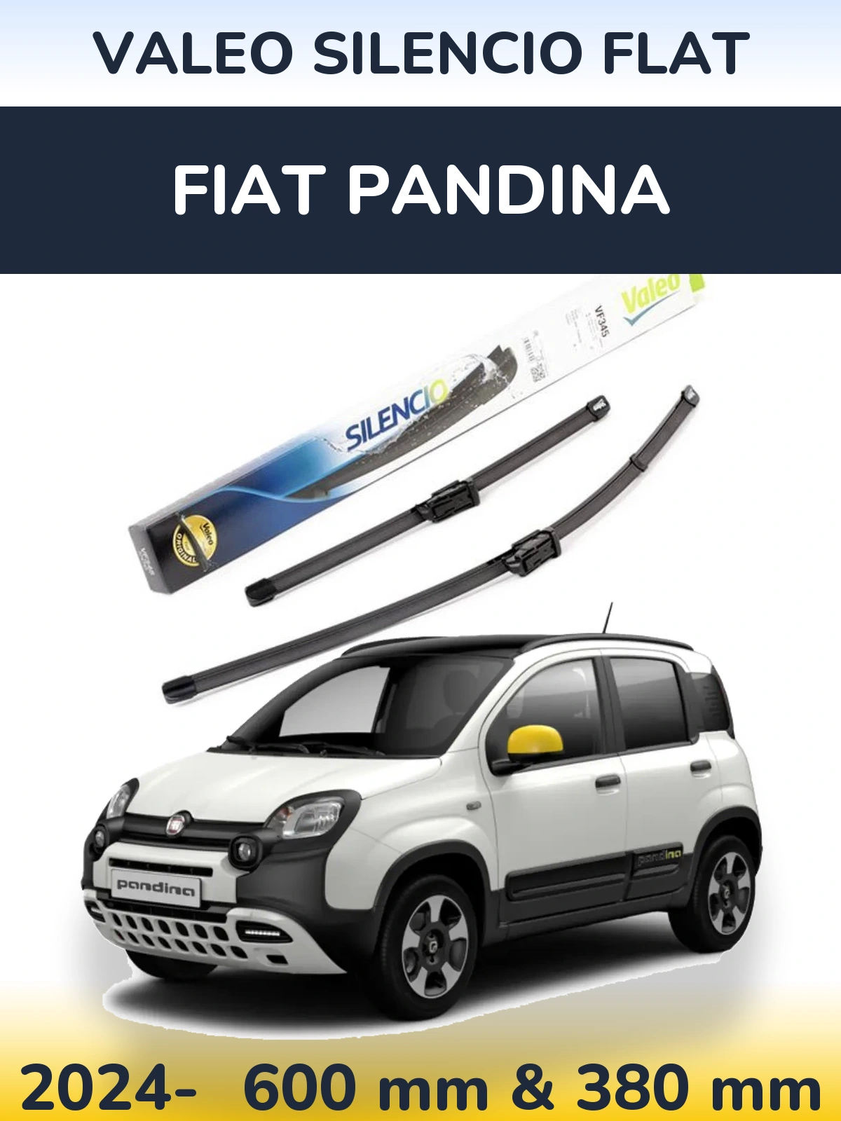 Ștergătoare Valeo Silencio Flat pentru Fiat Pandina