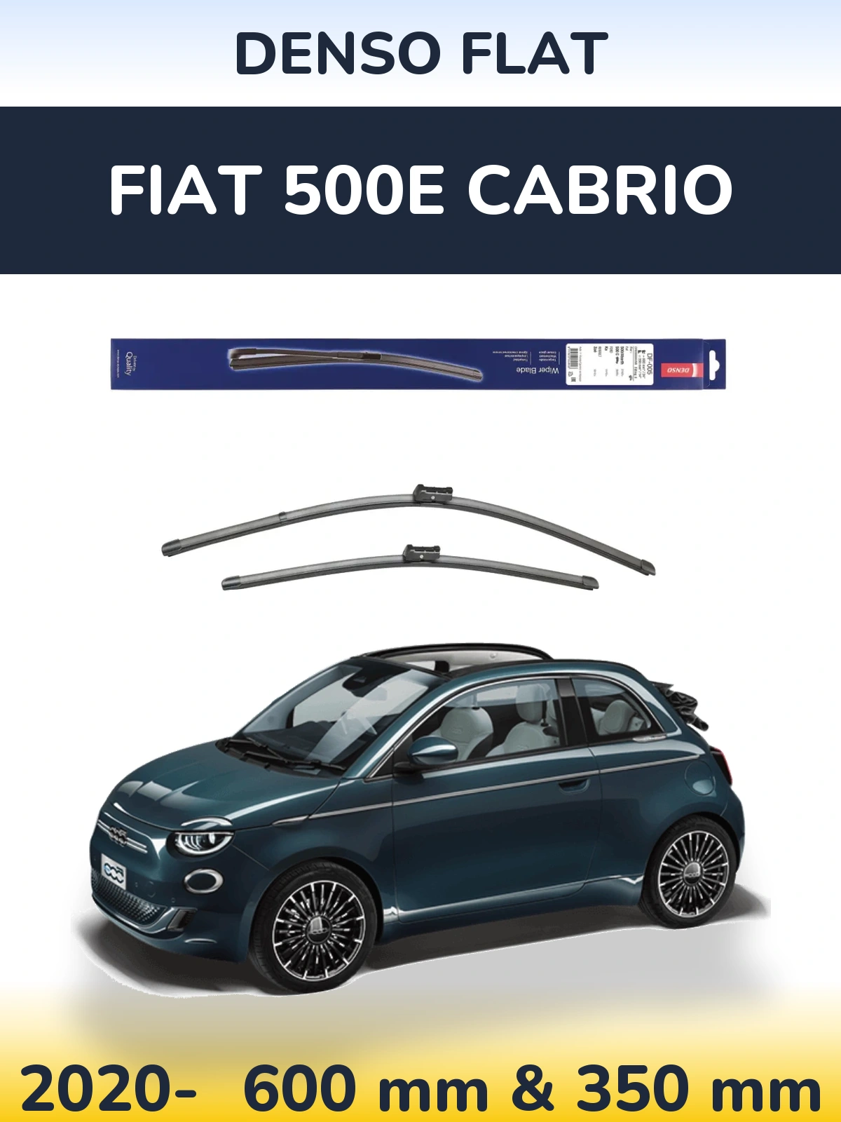 Ștergătoare Denso Flat pentru Fiat 500e Cabrio
