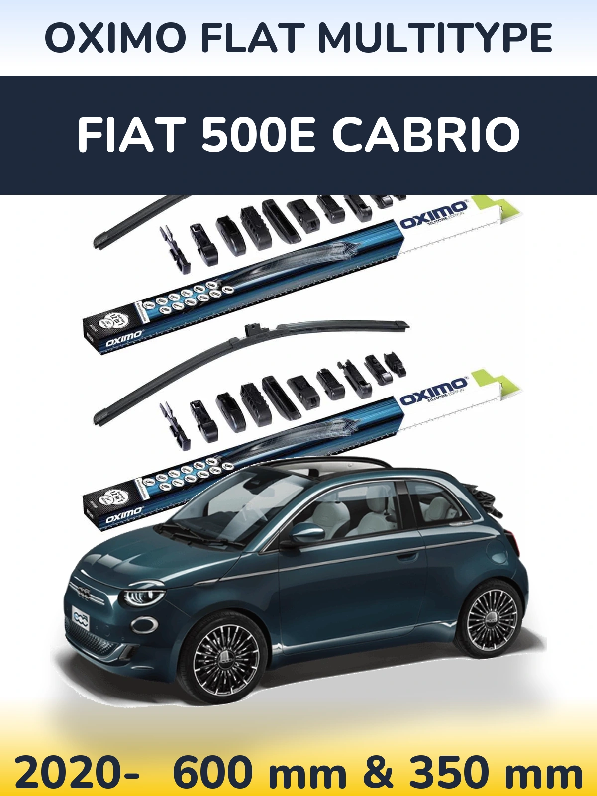 Ștergătoare Oximo Flat MultiTipe pentru Fiat 500e Cabrio