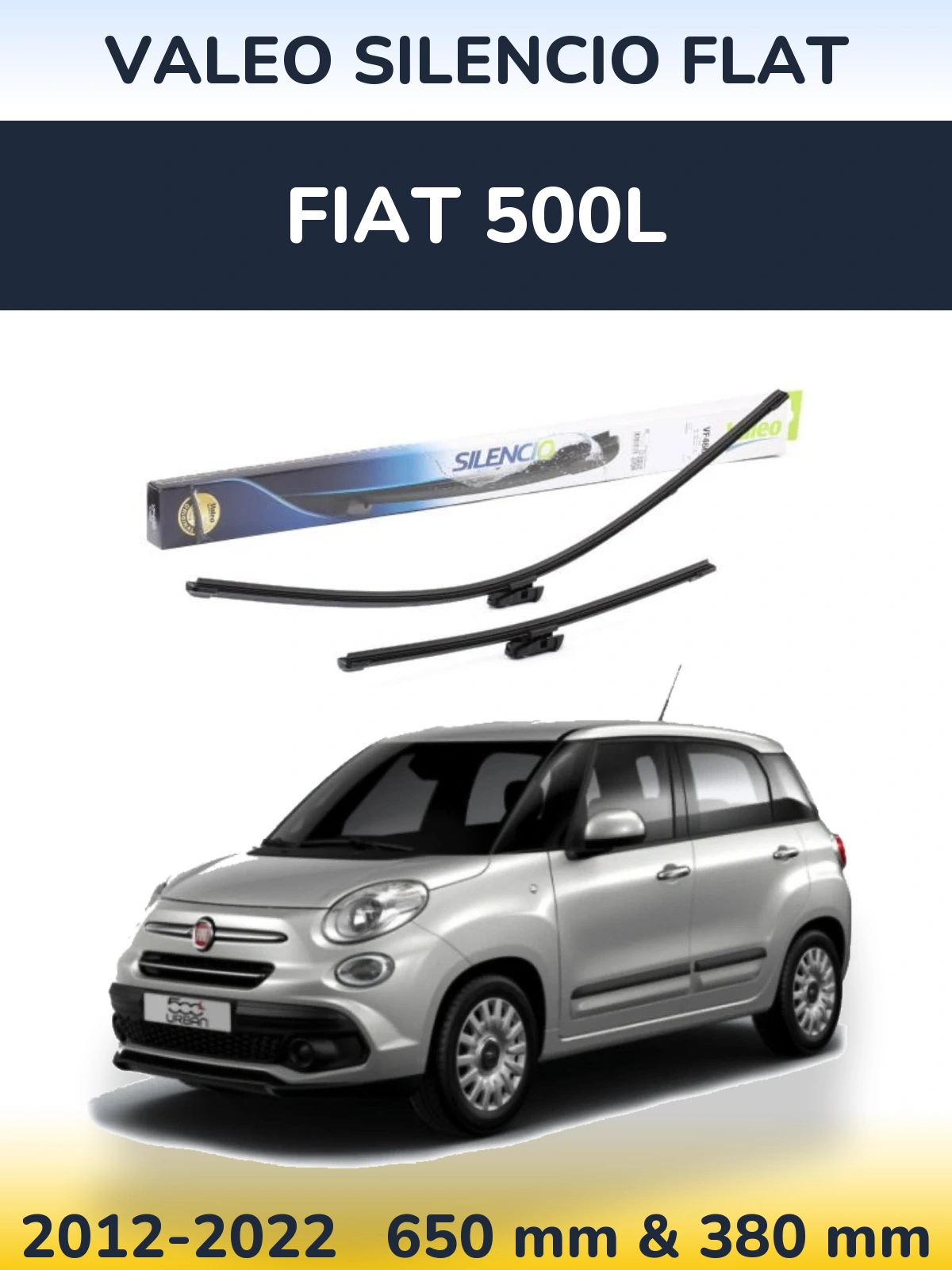 Ștergătoare Valeo Silencio Flat pentru Fiat 500L
