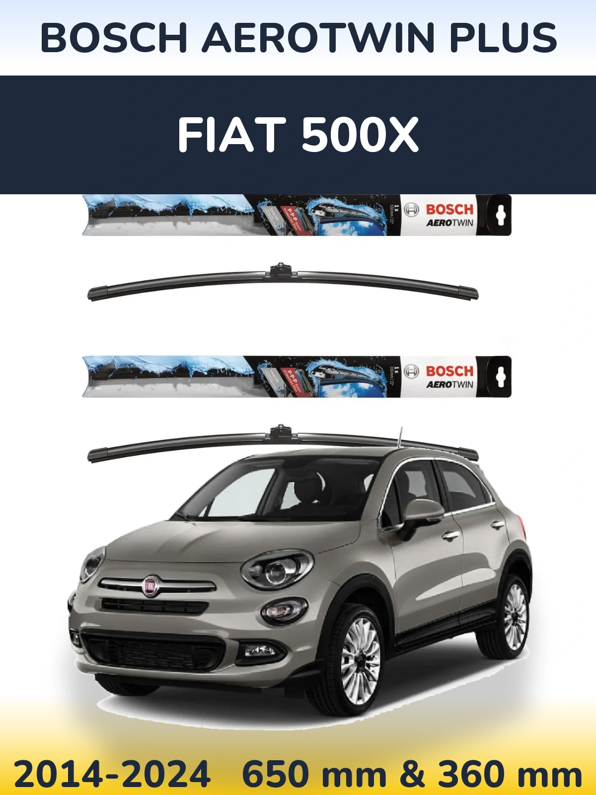 Ștergătoare BOSCH AeroTwin Plus pentru Fiat 500X