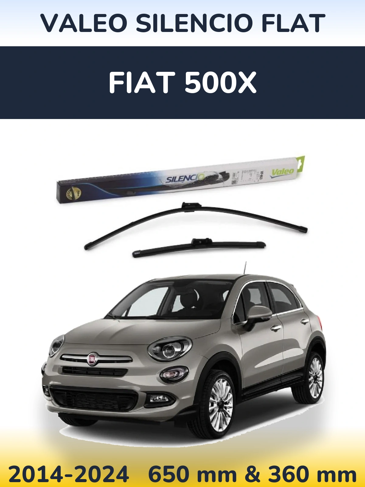 Ștergătoare Valeo Silencio Flat pentru Fiat 500X
