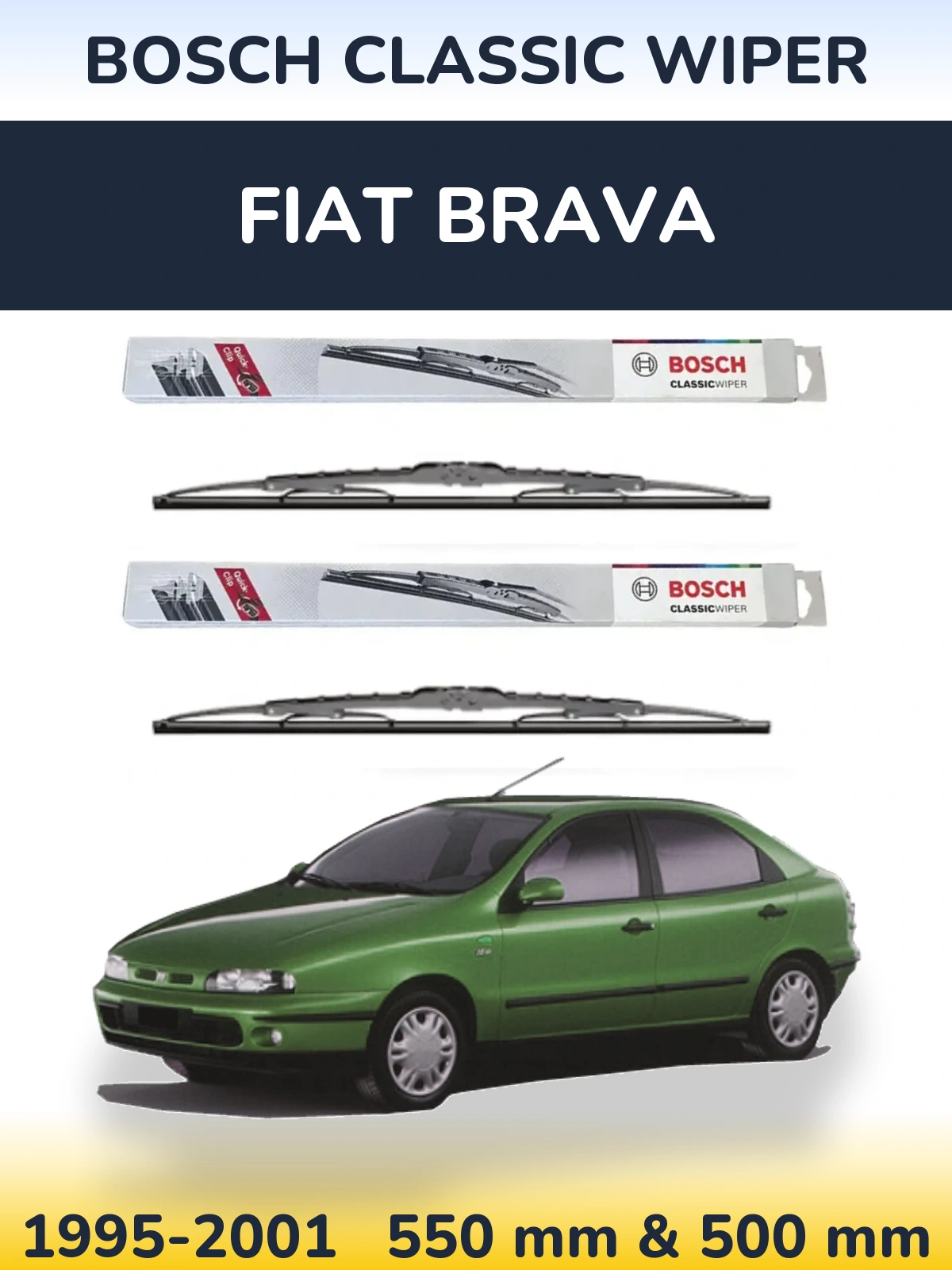 Ștergătoare BOSCH Classic Wiper pentru Fiat Brava