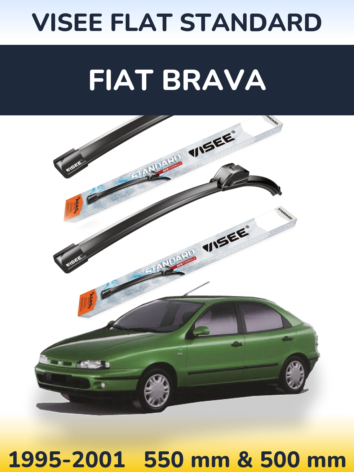 Ștergătoare VISEE FLAT STANDARD pentru Fiat Brava