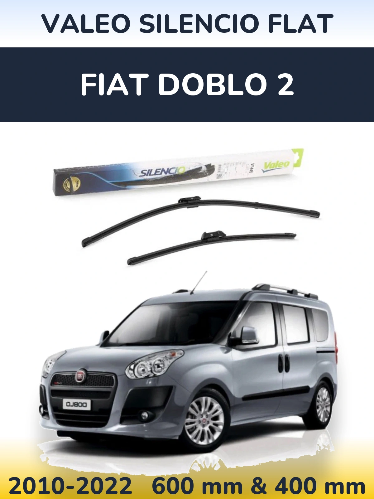 Ștergătoare Valeo Silencio Flat pentru Fiat Doblo 2
