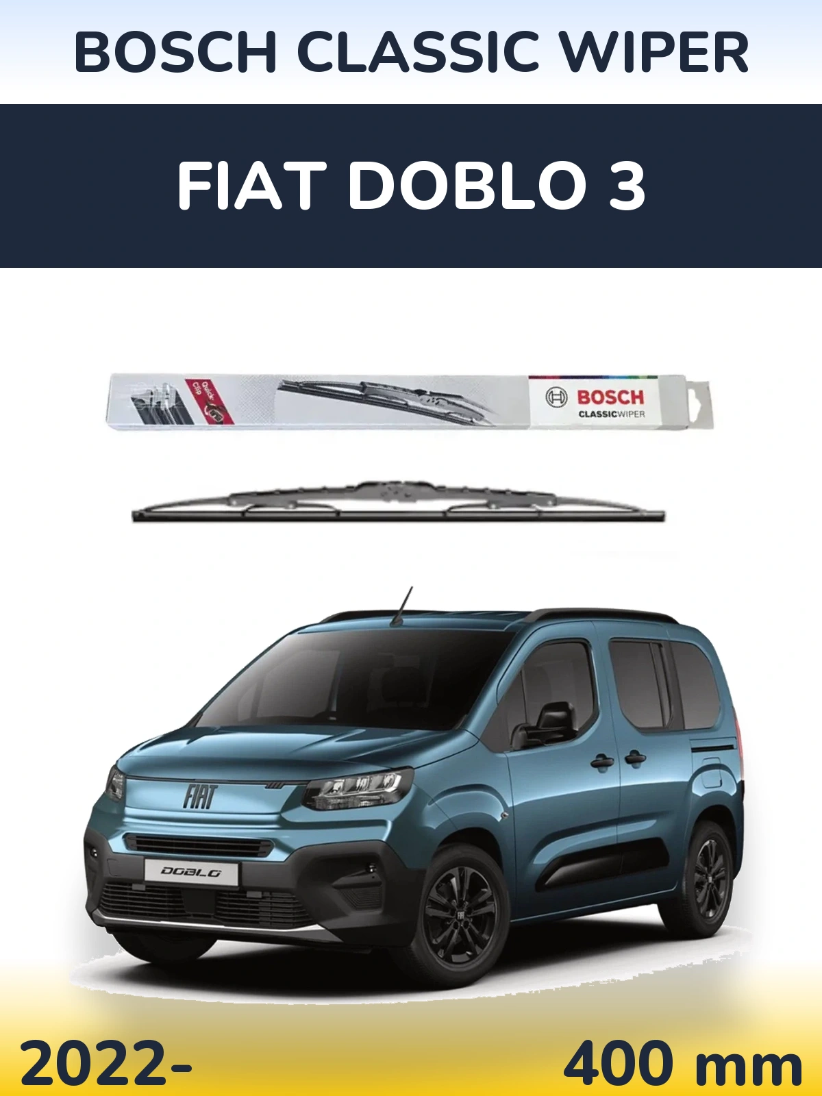 Ștergătoare BOSCH Classic Wiper pentru Fiat Doblo 3