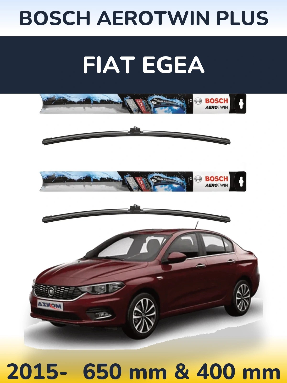 Ștergătoare BOSCH AeroTwin Plus pentru Fiat Egea