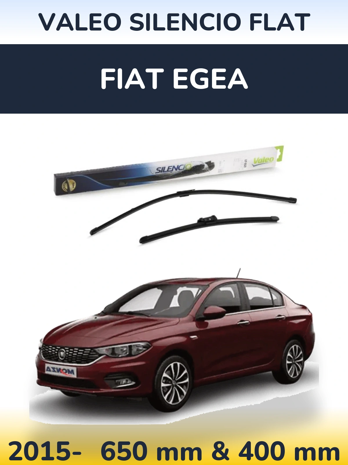 Ștergătoare Valeo Silencio Flat pentru Fiat Egea