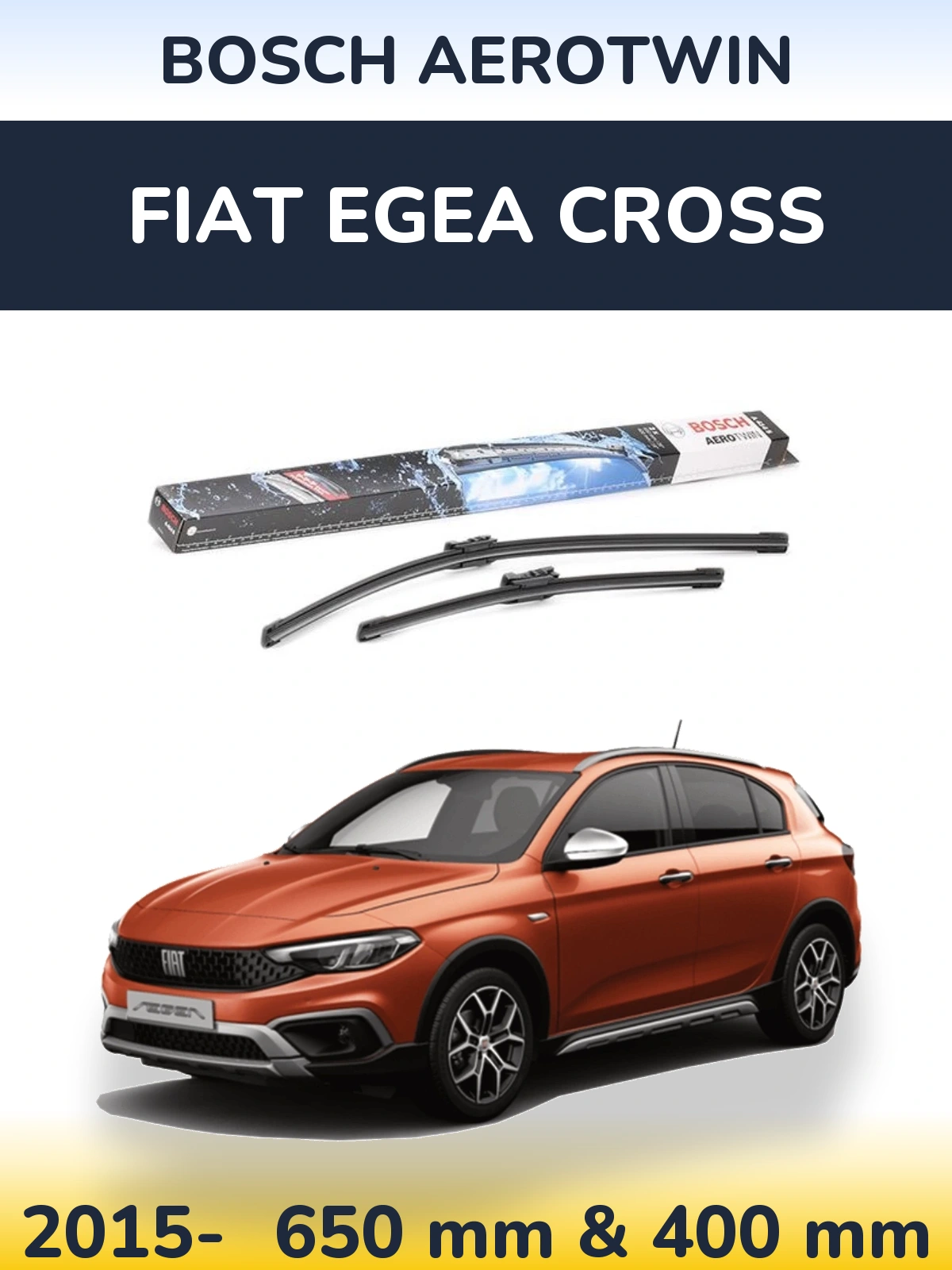 Ștergătoare BOSCH AeroTwin pentru Fiat Egea Cross