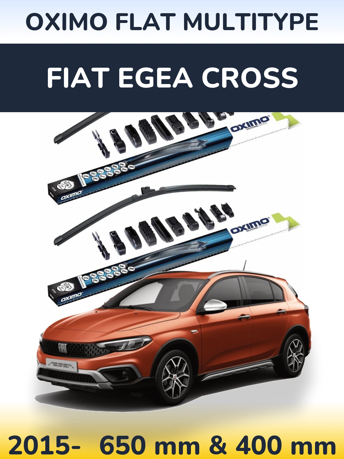Ștergătoare Oximo Flat MultiTipe pentru Fiat Egea Cross