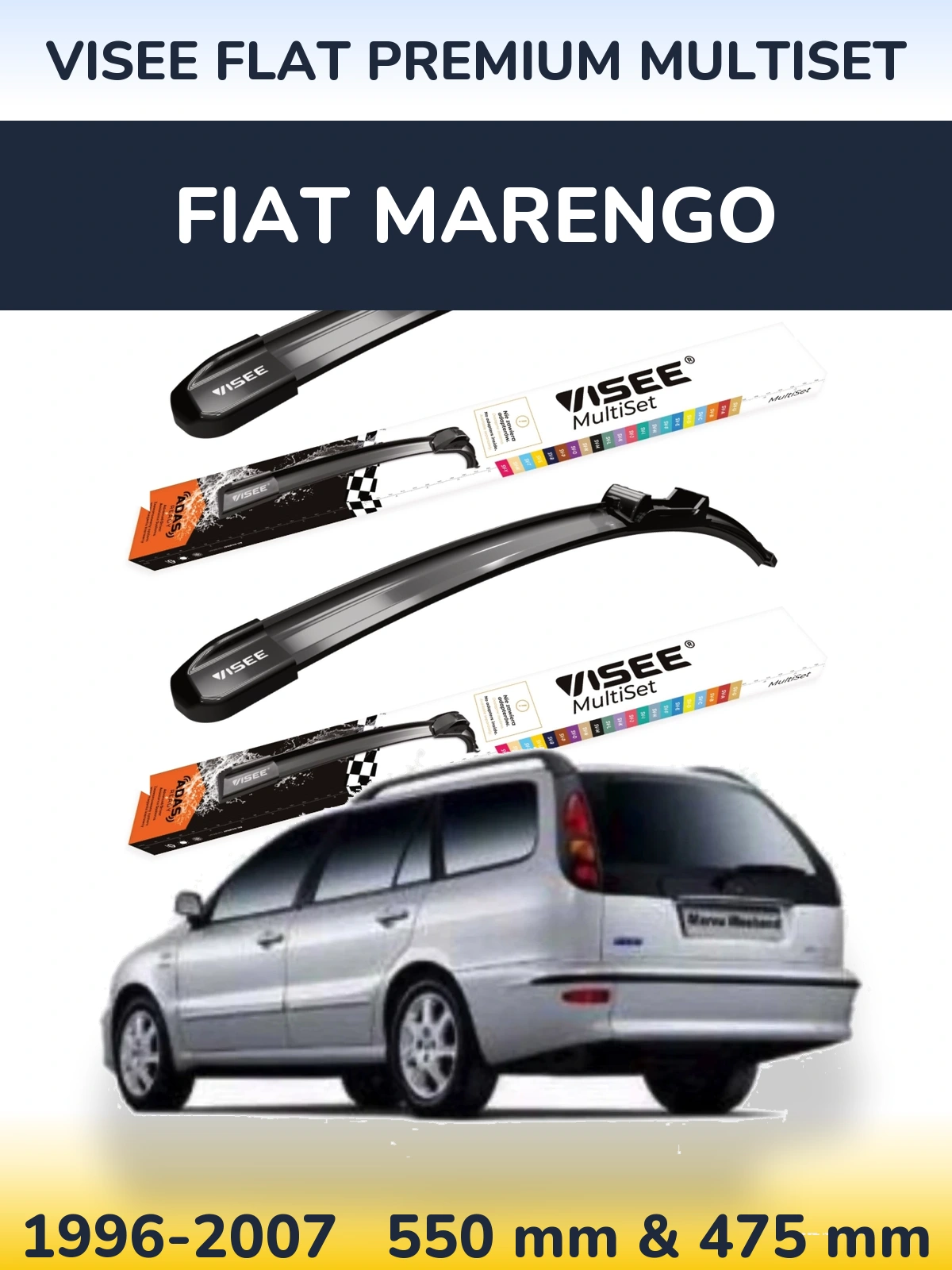 Ștergătoare VISEE FLAT PREMIUM MultiSet pentru Fiat Marengo