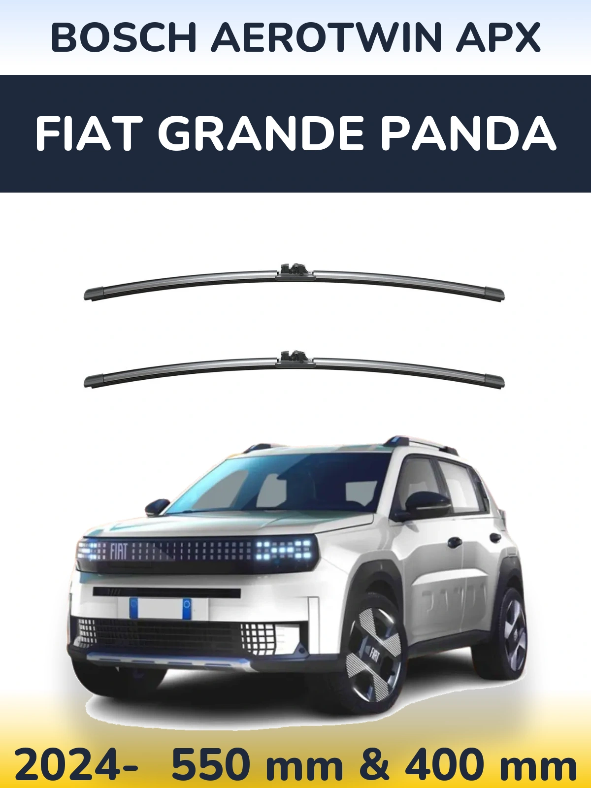 Ștergătoare BOSCH AeroTwin APX pentru Fiat Grande Panda
