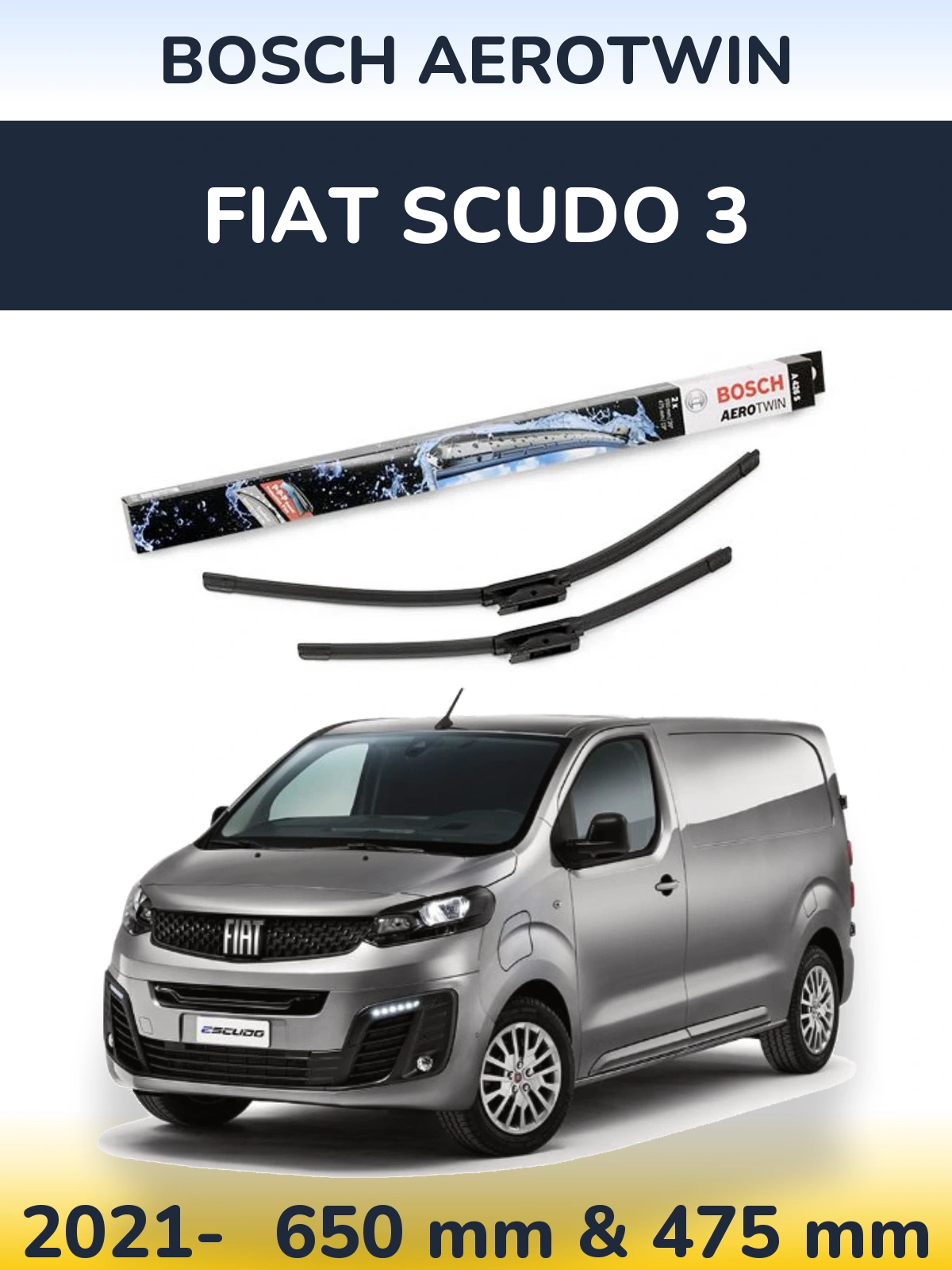 Ștergătoare BOSCH AeroTwin pentru Fiat Scudo 3